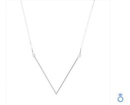 Colar Corrente Prata 925 Gargantilha V Blogueira Colar Corrente Prata 925 Gargantilha V Blogueira