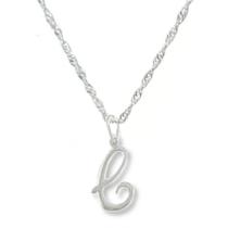 Colar Corrente Prata Maciça 925 45 Cm Com Pingente Letra F