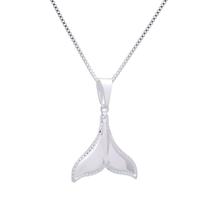 Colar Corrente Rabo Sereia Baleia Banhado Prata 925