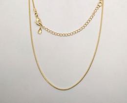 Colar Corrente Roliça Diamantada Banhado em Ouro 18K Colar Corrente Roliça Diamantada Banhado em Ouro 18K