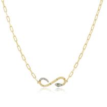 Colar corrente serpente cravejada banhada a ouro 18k