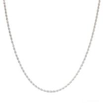 Colar Corrente Torcida Banhado a Ródio - Semijoia Hipoalergênica