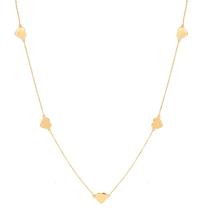 Colar Corrente Veneziana 45cm Pingente Coração De Ouro 18k