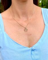 Colar corrente veneziana com Pata Pet banho de Ouro18k Only Semijoias