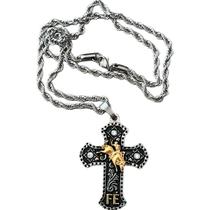 Colar Country Corrente Aço Inox Pingente Bull Rider Colar Country Corrente Aço Inox Pingente Bull Rider