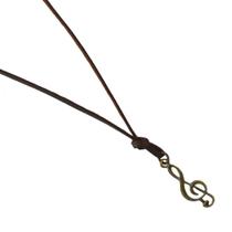 Colar Couro Clave de Sol