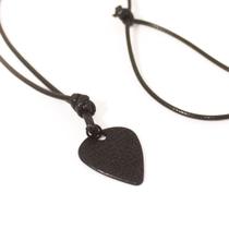 Colar Couro Palheta Musical - Black Edition