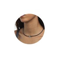 Colar couro preto sintético fitness estilo moda modelo Colar couro preto sintético fitness estilo moda modelo