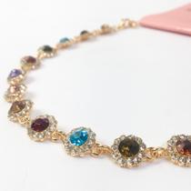 Colar Cravejado Em Zircônias E Strass