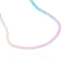 Colar cristais coloridos tons pastéis