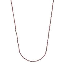 Colar cristal Espinélio rubi natural 2mm em prata de lei 925 pedra natural