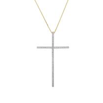 COLAR CRUCIFIXO 70cm GRAVATA BANHADO A OURO 18K