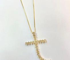 Colar Crucifixo Cravejado