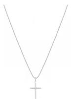 Colar Crucifixo Cruz Feminina Corrente Veneziana Prata 925 Colar Crucifixo Cruz Feminina Corrente Veneziana Prata 925