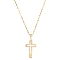 Colar Crucifixo Folheado