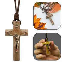 Colar Crucifixo Masculino com as Chagas de Cristo Ouro Velho Colar Crucifixo Masculino com as Chagas de Cristo Ouro Velho