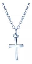 Colar Crucifixo Pequeno Aço Inoxidável Pingente Alpaca Fecho Lagosta 42cm 1.2x1.5cm 3g Colar Crucifixo Pequeno Aço Inoxidável Pingente Alpaca Fecho Lagosta 42cm 1.2x1.5cm 3g