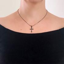 Colar Crucifixo Provença Black Colar Crucifixo Provença Black