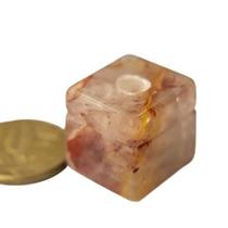 Colar Cubo Hematoide Vermelho Difusor Aromaterapia Ranhurado Colar Cubo Hematoide Vermelho Difusor Aromaterapia Ranhurado