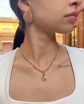 Colar Curto em Cristais Furta Cor Coloridos - Design Exclusivo