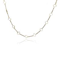 Colar Curto Flor Vada Folheada Em Ouro 18K