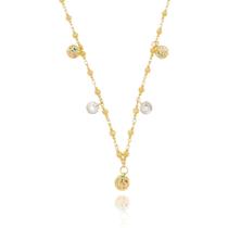Colar Curto Lacy Ball - Banhado a Ouro 18k