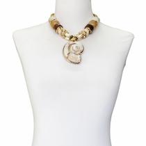 Colar curto, resinas importadas variadas, ZAMAC, ABS Bijuteria Feminina CamargoMarkiori CX-9614