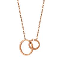 Colar de Aço Esferas Rosé 45cm com extensor de 5cm