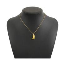 Colar De Aço Inoxidável Com Pingente De Botas Criativas Com Placa De Diamante Estilo Colar De Aço Inoxidável Com Pingente De Botas Criativas Com Placa De Diamante Estilo