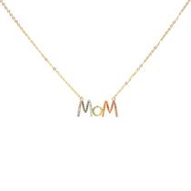Colar de aço inoxidável para minha mãe Presente para o dia das mães Carta da mãe