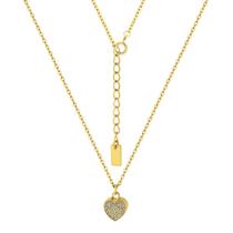 Colar de Aço Love IPG com Zircônias 42cm com extensor de 5cm Colar de Aço Love IPG com Zircônias 42cm com extensor de 5cm
