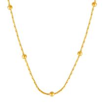 Colar de Aço Veneziana Bolinha Dourado IPG 45cm Colar de Aço Veneziana Bolinha Dourado IPG 45cm
