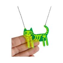 Colar De Acrílico Com Pingente De Gato Preto, Joias Kawaii Para Mulheres E Meninas, Presentes Para