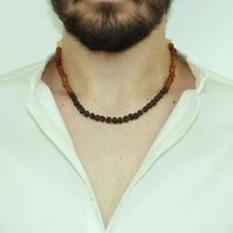 Colar de Âmbar Báltico Arco Íris Não Polido