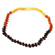 Colar de Âmbar Báltico Arco Íris Não Polido para Bebê