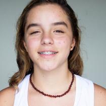 Colar de Âmbar Báltico Café Não Polido para Jovem