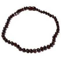 Colar de Âmbar Báltico Cereja Não Polido para Bebê Colar de Âmbar Báltico Cereja Não Polido para Bebê