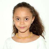 Colar de Âmbar Báltico Limão Não Polido para Criança