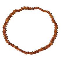 Colar de Âmbar Báltico Mel Escuro Não Polido para Criança