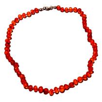 Colar de Âmbar Báltico Mel Escuro Não Polido para Jovem