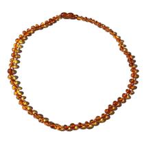 Colar de Âmbar Báltico Mel Escuro Polido para Criança
