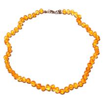 Colar de Âmbar Báltico Mel Não Polido para Jovem