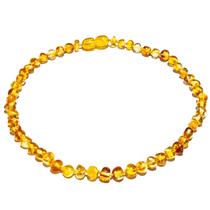Colar de Ambar Baltico Mel Polido para Crianca