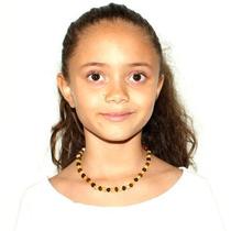 Colar de Âmbar Báltico Misto Não Polido para Criança