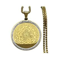 Colar De Anjo Para Mulheres E Homens Em Aço Inoxidável Com Selo De Salomão, Proteção Dos Sete