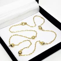 Colar De Bolas 45cm Banho Ouro 18k 1235 Colar De Bolas 45cm Banho Ouro 18k 1235