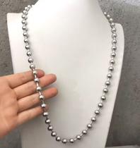 Colar de Bolinhas em Aço Inoxidável Estilo Clássico