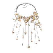 Colar de borla vintage com pingentes de sol, lua e estrela Colar de borla vintage com pingentes de sol, lua e estrela