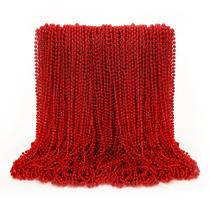 Colar de brinquedo vermelho Mardi Gras Beads EOBOH 100PCS, plástico de 33 cm