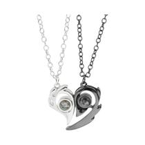 Colar De Casal Com Projeção De 100 Idiomas 'Eu Te Amo', Pingentes Magnéticos Em Forma De Coração,